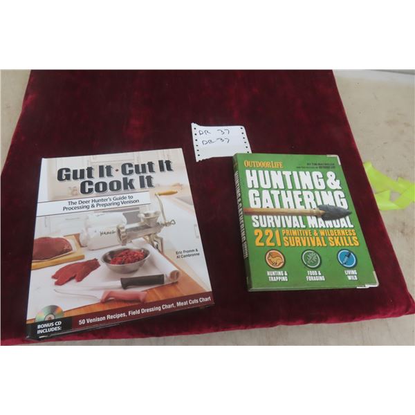 2 Hard Cover Books – Outdoor Life Hunting & Gathering Plus "Gut It Cut It Cook It"