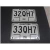 Image 4 : Two Never-Used 1983 Manitoba Motorcycle Plates and Two Harley Davidson Patches