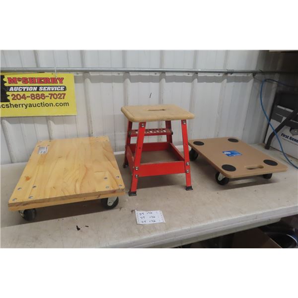 2x Platform Dolly and Stepper