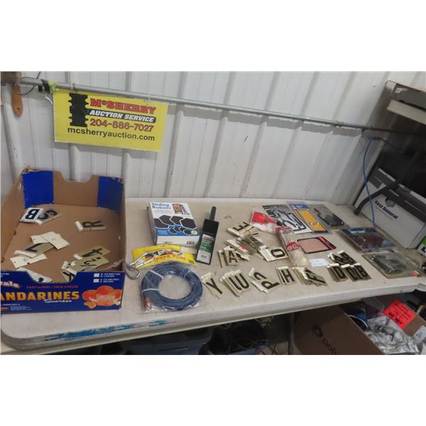NOS Gate Hardware Door Closer, Letter & Number Stickers, Medicine Rope and Wonder Pump Plus