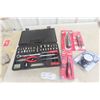 Image 1 : New Screwdriver Tool Set, 3/8" + 1/4" Sockets, Load Light and Utility Knives