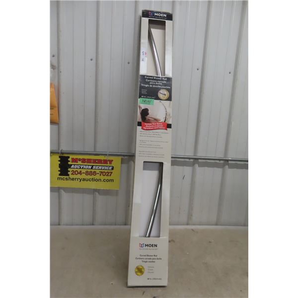 New Moen Curved Chrome Shower Rod (60")