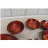 Image 5 : New Turned Wood Salad Bowl Set with Utensils – 9 Pieces