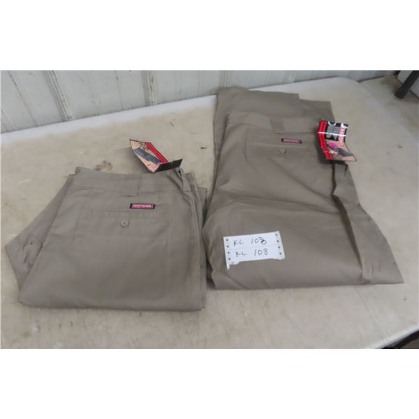 Two New Craftsman Tan Work Pants (42"W x 32")