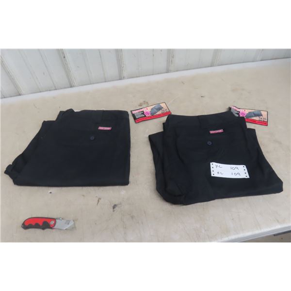 Two New Craftsman Navy Work Pants (42"W x 34")
