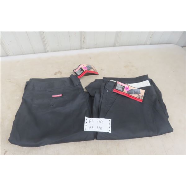 Two New Craftsman Dark Grey Work Pants (40"W x 34")