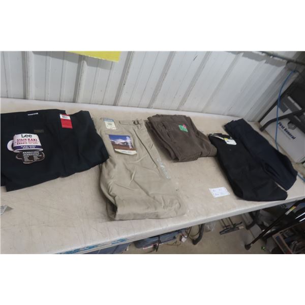 Two Pairs New Black & Navy Dress Pants (Jones New York & Fechheimer), Lee Black Khaki Pants and More