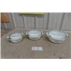 Image 1 : Set of 3 Covered Pyrex Casserole Cookwear