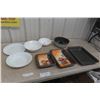 Image 1 : Set of 3 Baker's Secret Bake Pans (Oblong, Deep Dish & Square), Used Bundt Pan and More