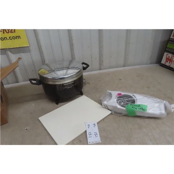 Vintage Toastess Deep Fryer Set and French Fry Cutter