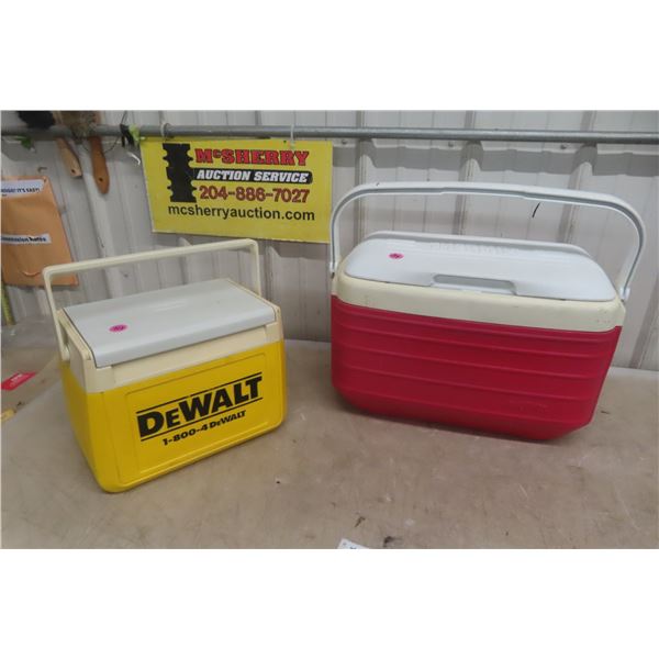 Two Coolers (DeWalt & Thermos)