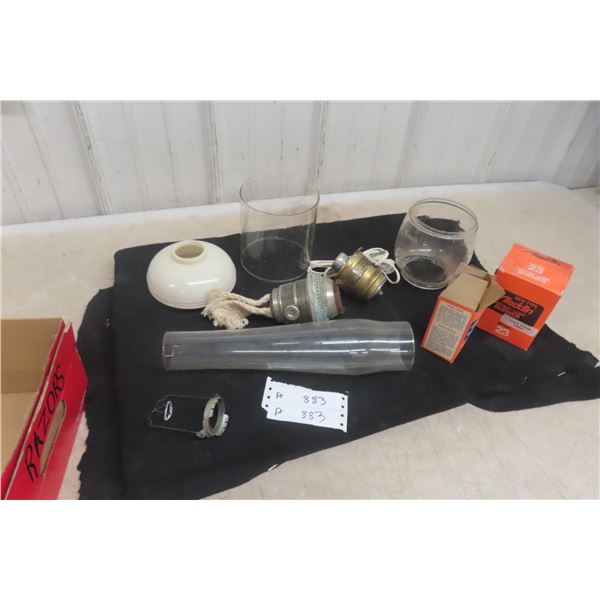 Lamp Parts - Alladin Chimney, Mantle Burner, and More