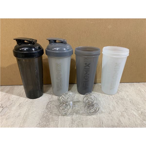 6 Pcs Velomix 28oz Protein Shaker Bottles