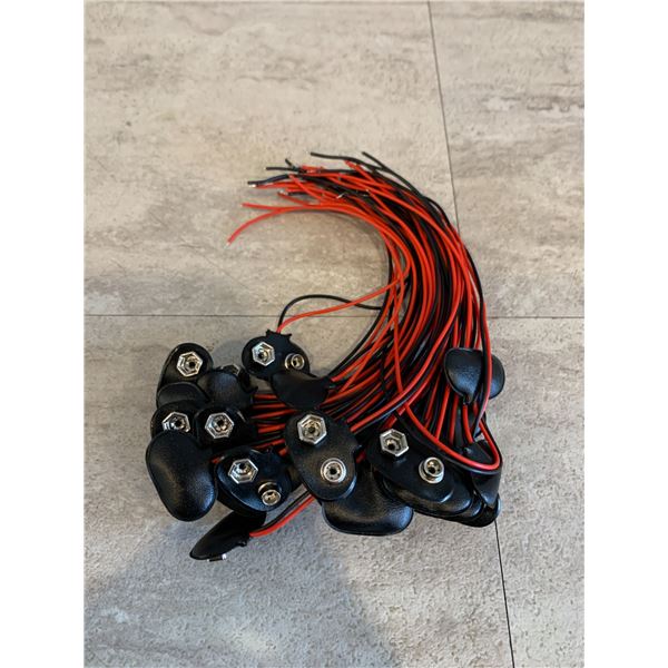 Bag of 9 Volt Battery Conectors 20 Pack