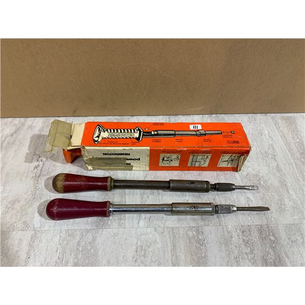 Lot of 2 Vintage Hand Drill and 1 Remington Power Hammer