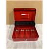 Image 1 : Red Cash Box With Lock No Keys
