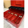 Image 3 : Red Cash Box With Lock No Keys
