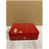 Image 5 : Red Cash Box With Lock No Keys
