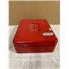 Image 6 : Red Cash Box With Lock No Keys