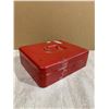 Image 7 : Red Cash Box With Lock No Keys
