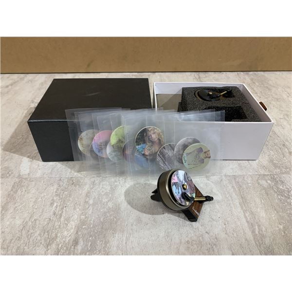 Lot of 2 Mini Record Player Car Air Fresheners w/ Refills - Taylor Swift