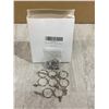 Image 1 : Metal Split Keychain Ring Parts - Ring & Connectors - DIY Crafting 100 ct