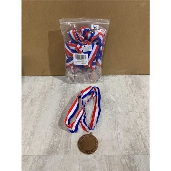 15 Pieces of Blank Awards and Neck Straps