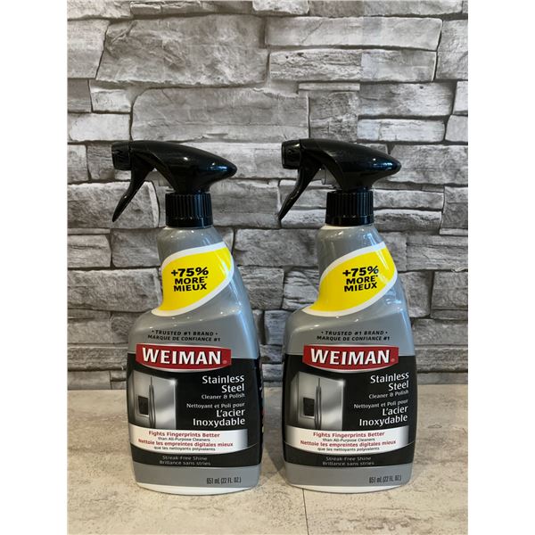 Pack of 2 Weiman Stainless Steel Cleaner & Polish