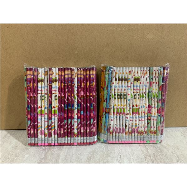 Lot of 200 Pencils - 4 Styles - Birthday Themed