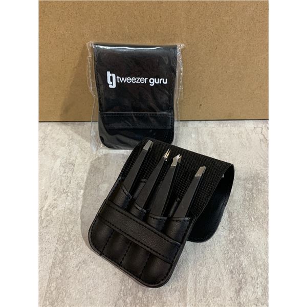 Lot of 2 - Tweezer Guru - 4 Piece Tweezer Set