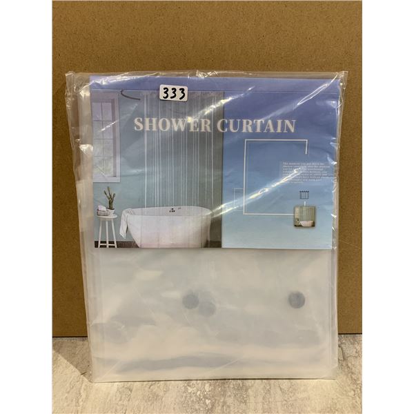 Mrs. Awesome Clear Shower Curtain