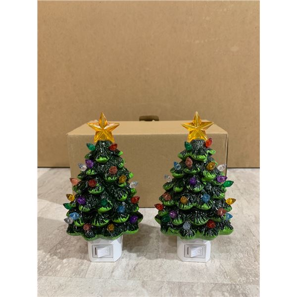Lot of 2 Christmas Tree Night Lights
