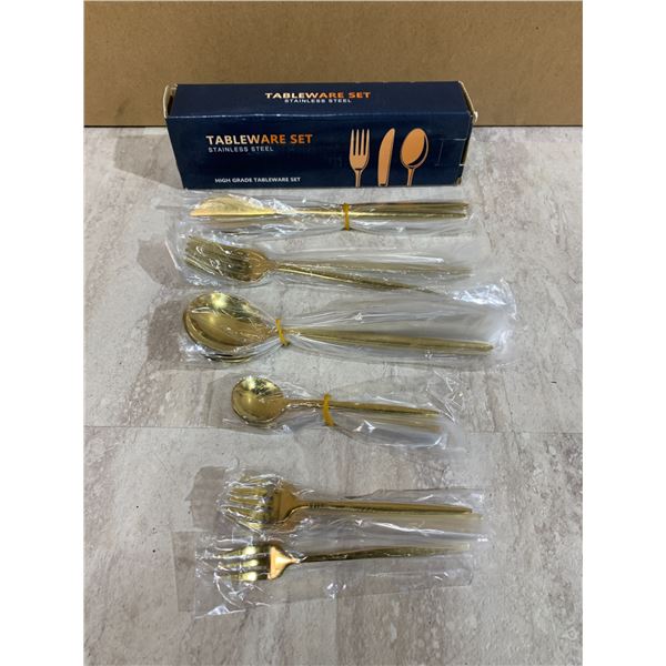 30 Pcs Cutlery Set - Gold Color
