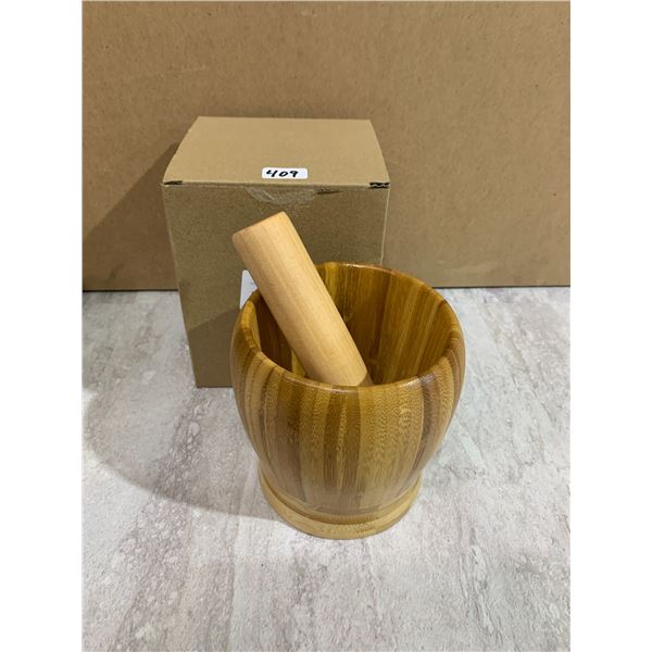Natural Bamboo Mortar Pestle