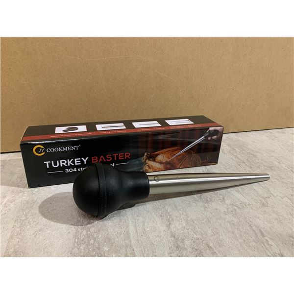 Lot of 2 JY Cookment Turkey Basters - 304 Stainless Steel