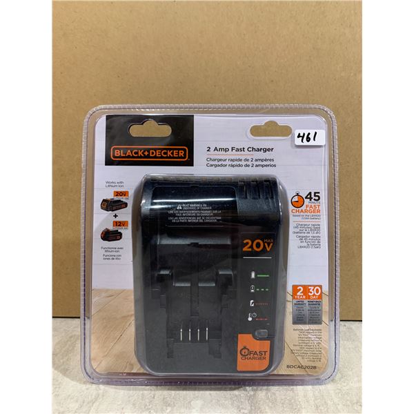 Black & Decker 2 AMP Fast Charger - 20V Max
