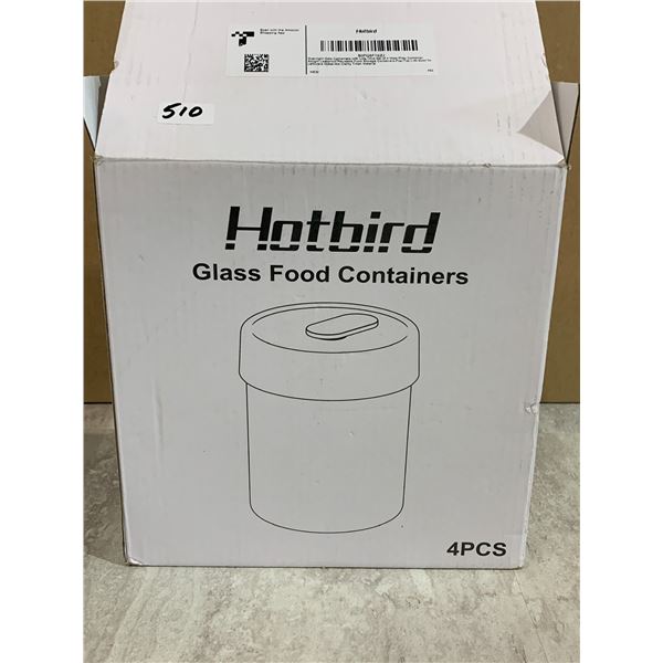 Hotbird Glass Food Containers 4 Pcs