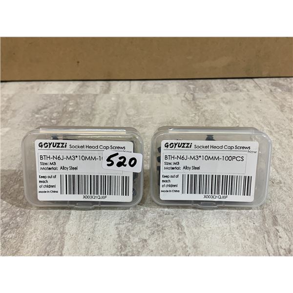 Lot of 2 Socket Head Cap Screws 10mm - 100Pcs