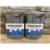 Image 1 : 2 Pack of Kitchen Sink Mats - 100% Microfiber