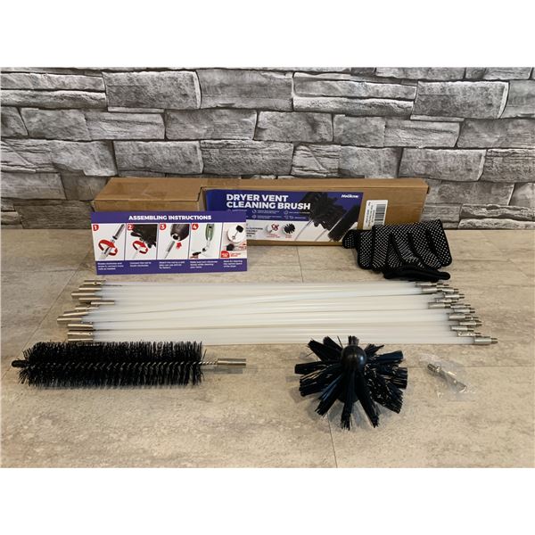 30FT Dryer Vent Cleaning Brush/Flexible Lint Brush with Drill Attachment