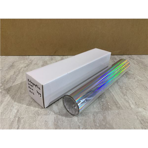 Holographic Silver Permanent Vinyl For Cricut Machines 12in x 6ft