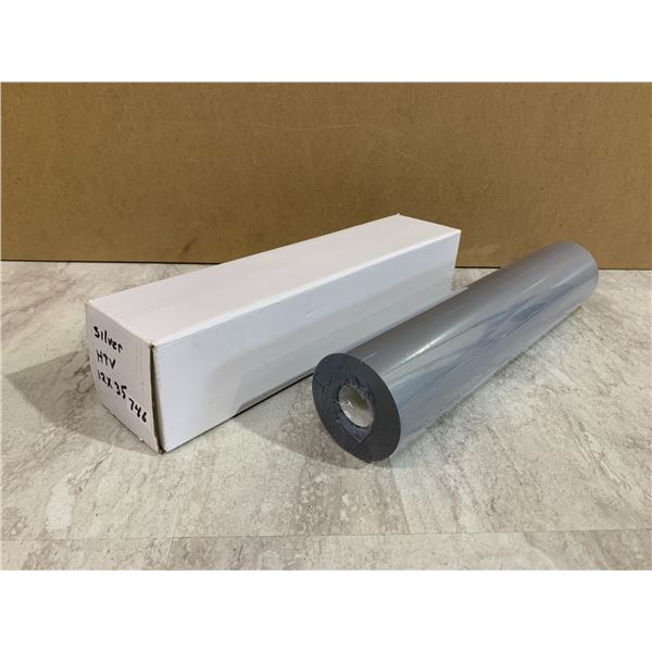Silver 12in x 35ft Iron on Vinyl - HTV - Compatible With Cricut