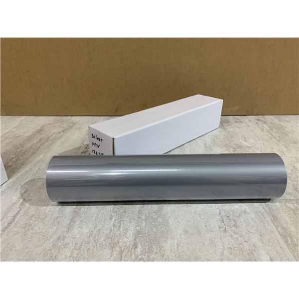 Silver 12in x 20ft Iron on Vinyl - HTV - Compatible With Cricut