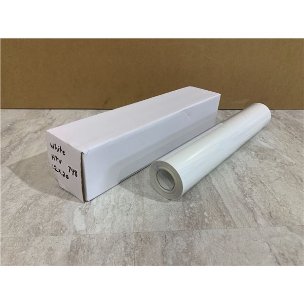 White Heat Transfer Vinyl 12in X 20 FT White Iron On Compatible With Cricut all Cutting Machines