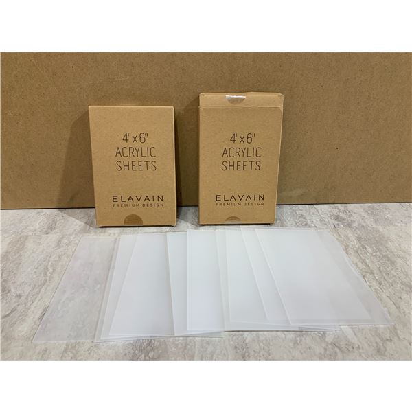Lot of 2- 4" x 6" Acrylic Sheets Thickness 1mm 12 Per Pack