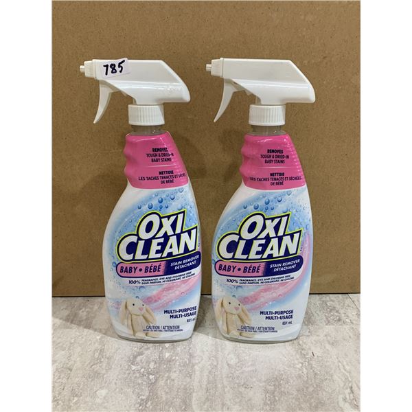 Lot of 2 OxiClean All-Purpose Baby Stain Remover Sprays (651ml) Fragrance-Free/Dye-Free