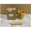 Image 1 : Natural Bamboo Mortar Pestle