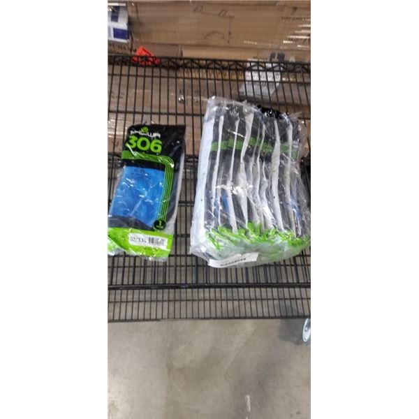 12 NEW PAIRS OF RUBBER WORK GLOVES, XXL