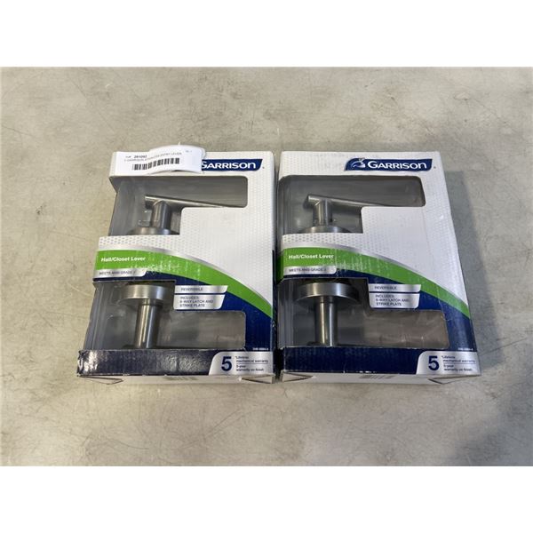 2 GARRISON STAINLESS ENTRY LEVER SETS