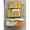 Image 1 : 2 BOXES OF DEWALT DW7054 CROWN STOPSAND 2 BOXES PASLODE 2-1/2 FINISH NAILS
